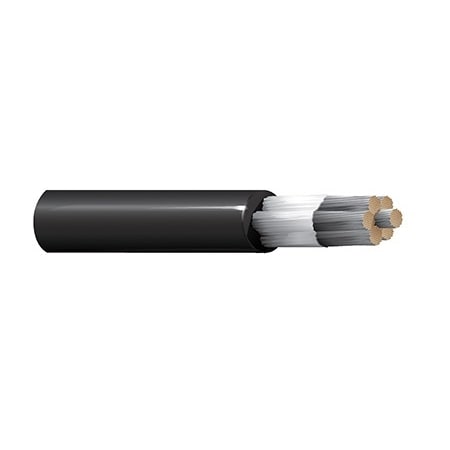 Belden Multi-Conductor Cable, AWM, 8 AWG, Black, Stranded, 600V 5MF-0801-EPDMB-02